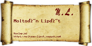 Moltsán Lipót névjegykártya